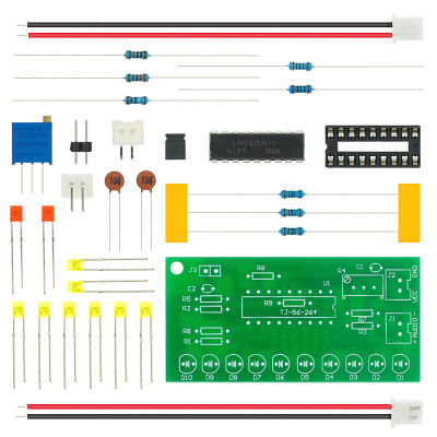 LM3915 DC 9โวลต์-12โวลต์10 LED เสียงสเปกตรัมเสียงวิเคราะห์ระดับตัวบ่งชี้ชุด DIY ไฟฟ้าบัดกรีปฏิบัติชุดห้องปฏิบัติการ