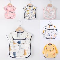 【YD】 Baby Kids Toddler Long/ Short Sleeve Scarf Smock Feeding Bib Apron Infant Boys Burp Bandana Bibs