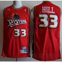 Hot Newest Top-quality New arrival 2022 2023 Newest shot goods Most popular 22/23 Top quality Ready Stock High quality new NBA mens Detroit Pistons 33 Grant Hill Vintage embroidery basketball jerseys jersey red