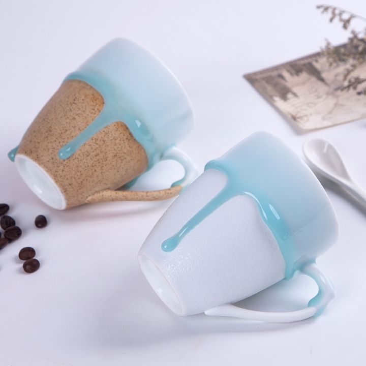high-end-cups-jingdezhen-แก้วเซรามิกถ้วยกาแฟคนรักการออกแบบเคลือบถ้วยนมถ้วยอาหารเช้าแก้วและถ้วยกาแฟชานมที่มีการจัดการของขวัญ