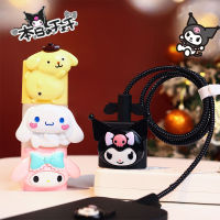 Kawaii Kuromi Mymelody ชาร์จฝาครอบป้องกัน Sanrio Cinnamoroll แอปเปิ้ล18 20วัตต์หัวชาร์จสายเคเบิลข้อมูลป้องกันของขวัญของเล่น