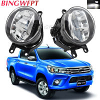 สำหรับโตโยต้าคัมรี่โคโรลล่า RAV4 C-HR Aygo ไฮลักซ์ Revo Rocco SR5 2015-2021รถ LED ไฟตัดหมอกกลางวันวิ่งไฟ DRL 12โวลต์2ชิ้น