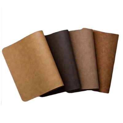 1pcs Light Luxury Solid Leather Placemat Coffee Brown PU Table Mat Waterproof Oilproof Heat-Insulated Plate Bowl Pad Table Decor