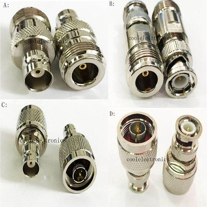 2pcs-n-male-female-to-bnc-male-female-straight-rf-coaxial-cable-connector-adapter