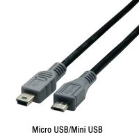 Kabel OTG USB Mini Ke USB Mikro 25Cm 0.5M 1M Adaptor Konverter Pria KE Pria Pengisian Data Kabel Ekstensi USB 5-Pin Mini