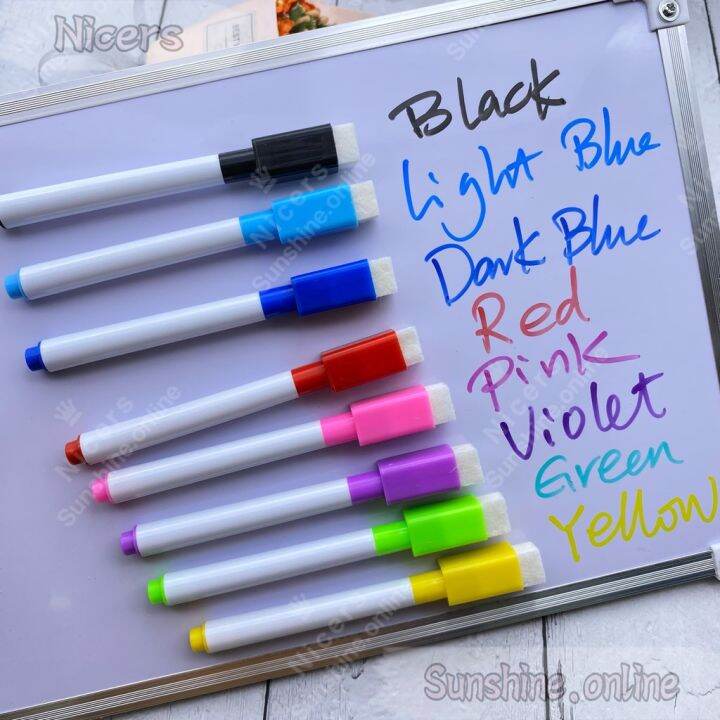 Whiteboard Markers, 8 Colored Markers Erasable Kids Whiteboard Markers