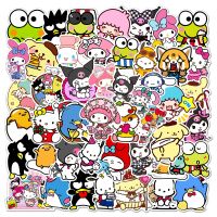 10/50/100pcs Mixed Sanrio Kawaii Stickers Kuromi Cinnamoroll My Melody Hello Kittys Cartoon Stickers Suitcase Laptop Phone Decal