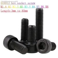 ✢▧ 5-100pcs Hex socket screw M1.6 m2 m2.5 m3 m3.5 m4 m5 m6 m8 Grade 12.9 Hexagon Socket Allen Cap head Screw bolts