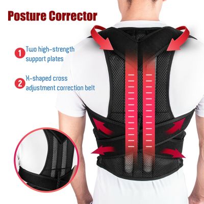 Shoulder Support Adjustable Back Pain Support Posture Corrector Brace Belt Medical Clavicle Corset Spine Lumbar Orthopedic Brace