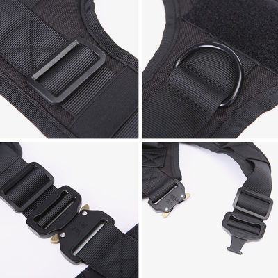 Tactical Dog Harness And Leash Set Metal Buckle Big Dog Vest K9 German Shepherd Durable Pet Harness For Large Dogs Training