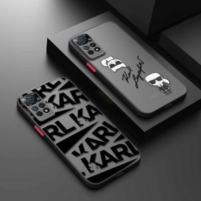 Karl-Cat German Fashion Designer Matte Phone Case for Xiaomi Redmi Note 12 11 Pro 11T 9S 10 8 7 9A 9C K40 Silicone Edge PC Cover