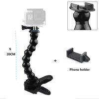 Flexible Gooseneck Monopod with Clamp for Gopro SJcam Cameras Selfie Stick Mount Holder for Iphone Xiaomi Huawei Samsung Phones