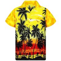 Summer Fashion 3d Shirts Men 39;s Oversized Beach men 39;s Shirt Short Sleeve Coconut Tree Print Hawaiian tops Men 39;s Clothing Camiseta