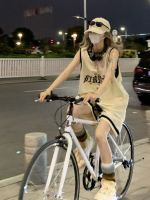 ♤ The new 2023 American holiday two sleeveless vest basketball sport suit female loose couple leisure two-piece