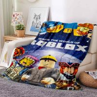 Roblox virtual world game blanket sofa office nap air conditioning blanket soft and comfortable bedding can be customized  H