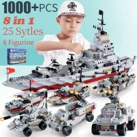 Military Warship Navy Aircraft Army Figures Building Blocks Army Warship Construction Bricks Toys for children 1000+ PCS