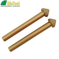 SHDIATOOL 2Pcs 3D C สูญญากาศ Brazed Diamond Engraving Bits สำหรับหิน90องศา,6มม. เครื่องมือแกะสลักหิน,Diamond Burrs