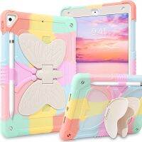 For iPad 9/8/7th Generation Case For iPad Air 3 Case For Kids 2021/2020/2019 Butterfly Wings iPad 10.2 Case with Pencil Holder Cases Covers