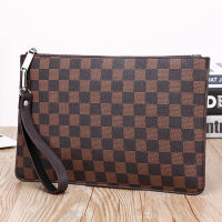 2021 new luxury designer long large-capacity wallet business casual mens clutch bag plaid envelope bag male clutch bag