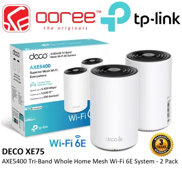 TP Link Deco XE75 AXE5400 Whole Home Mesh Wi Fi 6E System 3 PACK