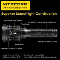 NITECORE ไฟฉาย LED ชาร์จไฟได้5200ลูเมน TM39ของแท้,ไฟฉายส่องสว่างขนาด1500ม. พร้อมแบตเตอรี่ NBP68HD กลางแจ้ง