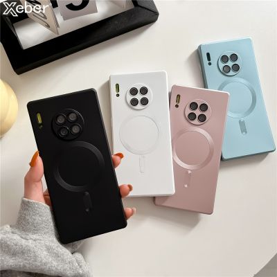 Luxury Magnetic For Magsafe Plating Clear Case For Huawei Mate 50 5G 40 30 20 P50 P40 P30 Pro Wireless Charging Silicone Cover