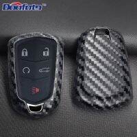 Doofoto เคส Kunci Remote Mobil อุปกรณ์เสริมรถยนต์ใหม่สำหรับคาดิลแลคเอสคาเลด Ats Cts Xts Srx Xt5 Bls พวงกุญแจเปลือกสติกเกอร์4 Bt