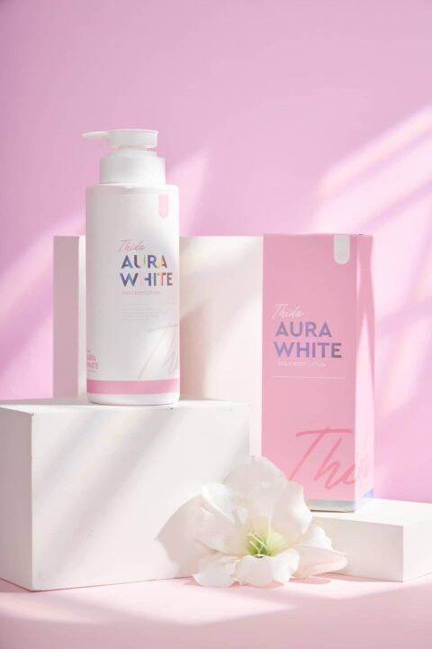 โลชั่นธิดา-ออร่าไวท์-เดลี่-บอดี้-โลชั่น-แพคเกจใหม่-thida-aura-white-daily-body-lotion-1ขวด-400ml