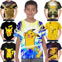 Kids T-shirt Gifts Birthday Clothing Japan Anime Pokemon Pikachu Childrens Print Cartoon Fashion T-shirt Childrens Tees