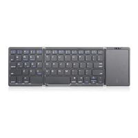 Portable Mini Folding Wireless Bluetooth 5.1 Keyboard with 3Channels Connection for Windows Android Tablet Phone