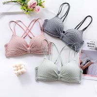 ?Sanay Bra? (N418) เสื้อชั้นในลายสก๊อต ทรงสวย สวมใส่สบาย