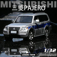 Mitsubishi Pajero Bobcat 1:32 โมเดลรถอัลลอย มีเสียงและไฟ โช้คอัพบังคับพวงมาลัย โมเดลรถจำลอง การตกแต่งคอลเลกชัน