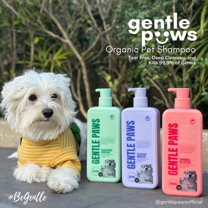 Luscious 500ml Gentel Paws Natural Organic Plant Based Pet Shampoo Tear