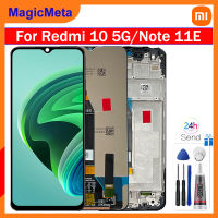 MagicMeta จอ LCD แบบดั้งเดิมประกอบดิจิไทเซอร์จอแสดงผล LCD แบบสัมผัสหน้าจอสำหรับ Xiaomi Redmi 10 5G/Redmi Note 11E อะไหล่ Xiaomi Xiaomi Redmi 10 5G 11E โน๊ต22041219G หน้าจอแสดงผล22041219C 22041219NY พร้อมกรอบกลาง