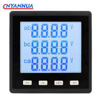 20ชิ้นดิจิตอลมัลติฟังก์ชั่จอแอลซีดี AC ปัจจุบันแผงมิเตอร์แอมมิเตอร์โวลต์มิเตอร์400โวลต์3เฟสมิเตอร์ไฟฟ้า RS485 5A