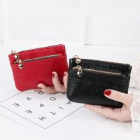 WENTIL หนัง PU Short Small Women Clutch Card Holder Mini Coin Purse Wallet Money Bag Keychain