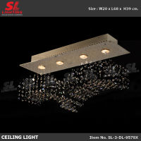 SL LIGHTING โคมไฟติดเพดาน ประดับตกแต่งด้วยเม็ดคริสตัล หรูหราอลังการ รุ่น 3-DL-9578X