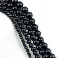 Shiny Black Obsidian Natural Stones 10/8/6/4mm Loose Beads For DIY Bracelets Necklace Beaded Jewelry Making Accessoriy Wholesale