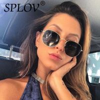 ☃☌✾ SPLOV Brand Designer Women Men Polarized Sunglasses Square Polygon Sun Glasses Retro Shades Hexagon Metal Frame TOP UV400