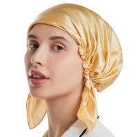 100 Mulberry Silk Bonnets Night Sleeping Cap for Women Hair Care with Elastic Stay On Head 19 Momme Smooth Soft