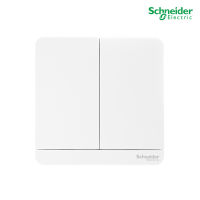 Schneider Electric : สวิตช์ไฟทางเดียว 2 ช่อง, One Way Switch 16AX, 250V สีขาว รุ่น AvatarOn E : E8332L1_WE_G5 สั่งซื้อได้ที่ร้าน PlugOn