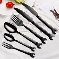 【CW】 end luxury Plating Tableware Steak Dinner Fruit Dessert Fork Wrench shape