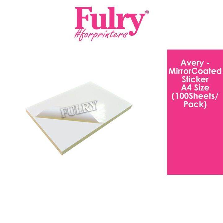Avery - MirrorCoat Sticker A4 &amp; A3 Size (100Sheets/Pack) | Lazada