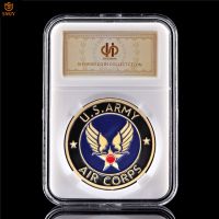 USA Army Air Corps US Flag Retired Military Coin Soldier Gold Glory Token Challenge Collectible Coins Value W/PCCB Holder