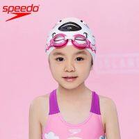 ™﹍ Speedo หมวกว่ายน้ำเด็กซิลิโคนกันน้ำสวมใส่ได้สบายน่ารักพิมพ์ดูแลเส้นผม Fit อุปกรณ์ว่ายน้ำ