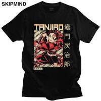 Vintage Anime Manga Demon Slayer T Shirt for Men Cotton T shirt Short Sleeve Kimetsu No Yaiba Tanjiro Kamado Tee Clothing Merch XS-6XL