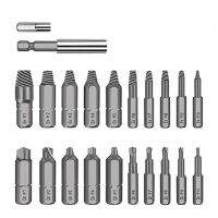 Drillpro 22pcs ชุดแยกสกรูที่เสียหายสําหรับสกรูหัก HSS Broken Bolt Extractor Screw Remover Kits