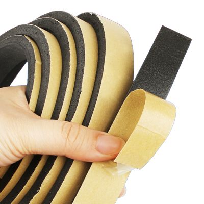 【CW】 Adhesive Tape Rubber Strip EPDM Sponge Band Soundproofing Foam Anti-collision Gasket