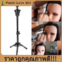 【ราคาถูกคุณภาพดี】Hair Clamp  การฝึกตัดแต่งผมที่วางฝักบัวโมเดลร้านเสริมสวยหัวหุ่นขาตั้งสามขาสีดำ