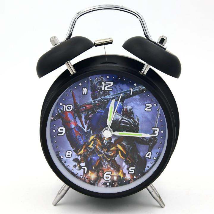 Transformers Bumblebee Optimus Prime Metal Robot Ringing Alarm Clock